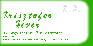 krisztofer hever business card